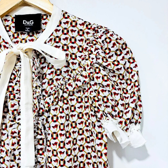 D&G Navy  and red nautical blouse - Picture 3 of 8